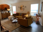 Velvet mid century sofa and chair