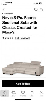 Recliner - Sectional Sofa with Chaise and two power reclining