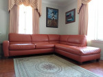 Italian Leather Sectional Sleeper Sofa Set
