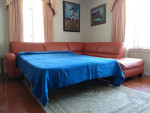 Italian Leather Sectional Sleeper Sofa Set
