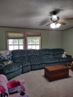 Sectional sofa with queen sleeper.