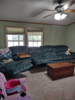 Sectional sofa with queen sleeper.