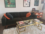 Velvet sofa