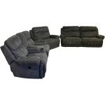 Gray 3-Piece Recliner Couch Sofa Set **FREE DELIVERY**