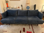 AllModern Couch - Norah Velvet 84" Recessed Arms Sofa