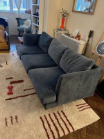 AllModern Couch - Norah Velvet 84" Recessed Arms Sofa