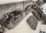 New sectional living room playroom sofa 3 recliners and cup holder w/ ottomen
