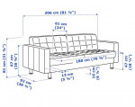 IKEA Morabo Black Leather Sofa