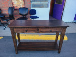 Modern Sofa Table with Storage Drawers ~ Modern Rustic!