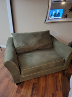 Three piece sectional and a sofa.