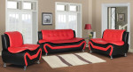 Arul Leather 3-Piece Living Room Set Sofa Loveseat and Chair