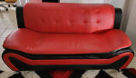 Arul Leather 3-Piece Living Room Set Sofa Loveseat and Chair