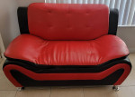 Arul Leather 3-Piece Living Room Set Sofa Loveseat and Chair