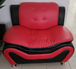 Arul Leather 3-Piece Living Room Set Sofa Loveseat and Chair