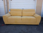 Mid-Century Modern Upholstered Yellow Sun Sofa