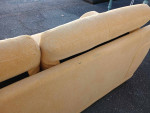 Mid-Century Modern Upholstered Yellow Sun Sofa