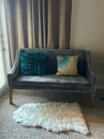 Free Delivery Modern Blue Chair Loveseat Gray sofa