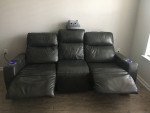 Oaklyn 84 Leather Sofa With Power Recliners