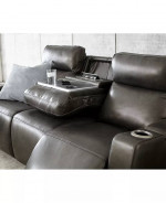 Oaklyn 84 Leather Sofa With Power Recliners