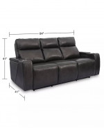 Oaklyn 84 Leather Sofa With Power Recliners