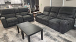 Manual reclining sofa and love seat