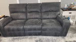 Manual reclining sofa and love seat