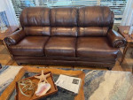 Traditional La-Z-Boy leather sofa