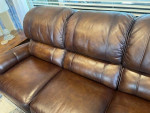 Traditional La-Z-Boy leather sofa