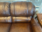 Traditional La-Z-Boy leather sofa
