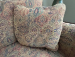 Sleeper Sofa Couch With Pillows Brown Upholstered