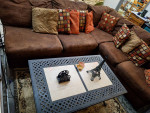 2pc Brown (5) Seater Sectional Sofa w/o Lounger