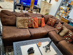 2pc Brown (5) Seater Sectional Sofa w/o Lounger