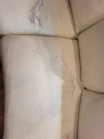 White leather sofa