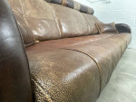 Vintage Mid Century Inspired Custom Modular Full Grain Leather Sofa Couch ๐