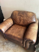 Single leather sofa
