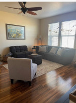 Sofa and love seat w Ottoman