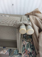 Lloyd Loom Flanders wicker sofa and ottoman High end furniture