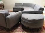 Mid Century sectional sofa, chair, ottoman