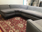 Mid Century sectional sofa, chair, ottoman