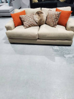 BRAND NEW BEIGE SOFA 90IN PILLOWS INCLUDED