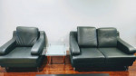Genuine Leather Loverseat, Sofa Chair and Coffee Table set