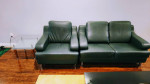 Genuine Leather Loverseat, Sofa Chair and Coffee Table set