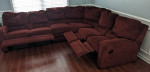 Sectional Recliner Sofa Burgandy