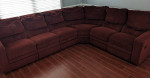 Sectional Recliner Sofa Burgandy