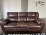 Living Room Sofa Set (leather) and Rug