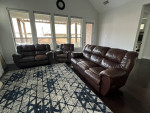 Living Room Sofa Set (leather) and Rug