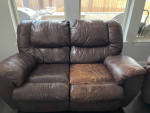 Living Room Sofa Set (leather) and Rug