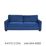 PB Comfort Square Arm Upholstered Grand Sofa with Storage Ottoman (Wa