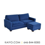 PB Comfort Square Arm Upholstered Grand Sofa with Storage Ottoman (Wa