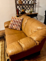 Leather sofa set